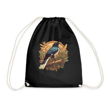 Magpies Magpie - Drawstring Bag - black - Front