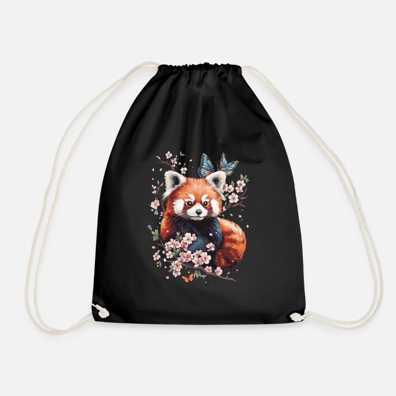 Roter Panda - Turnbeutel - Schwarz