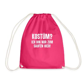 Kostüm Karneval Fasching - Turnbeutel - Fuchsia - Vorne