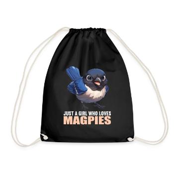 Magpies Magpie - Drawstring Bag - black - Front