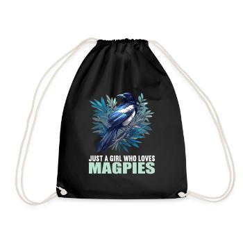 Magpies Magpie - Drawstring Bag - black - Front