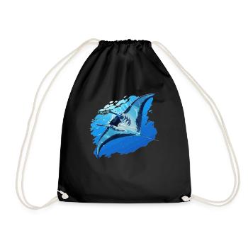 Raies manta Raies manta - Sac de sport léger - noir - Devant