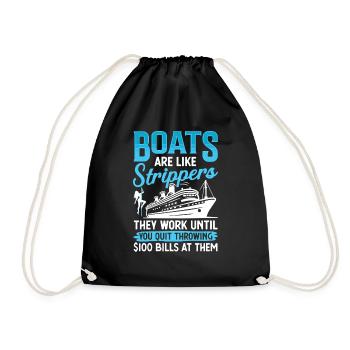 Bateaux humoristiques et conception de divertissement - Sac de sport léger - noir - Devant