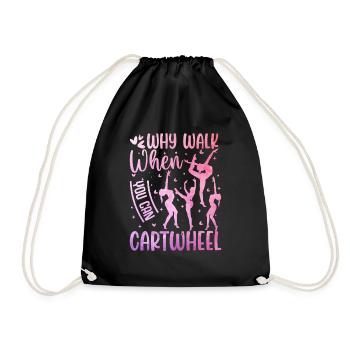 Pourquoi courir quand on peut faire des roues Design - Sac de sport léger - noir - Devant