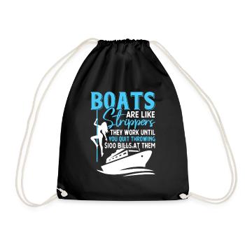 Bateau humoristique et divertissement Motif de slogan - Sac de sport léger - noir - Devant