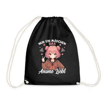 Juste une fille qui aime les mangas Kawaii animés - Sac de sport léger - noir - Devant