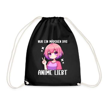 Juste une fille qui aime les mangas Kawaii animés - Sac de sport léger - noir - Devant