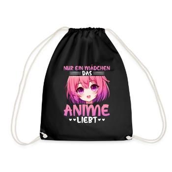 Juste une fille qui aime les mangas Kawaii animés - Sac de sport léger - noir - Devant