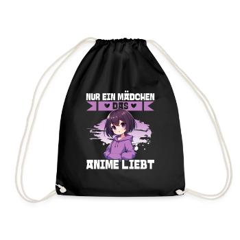 Juste une fille qui aime les mangas Kawaii animés - Sac de sport léger - noir - Devant