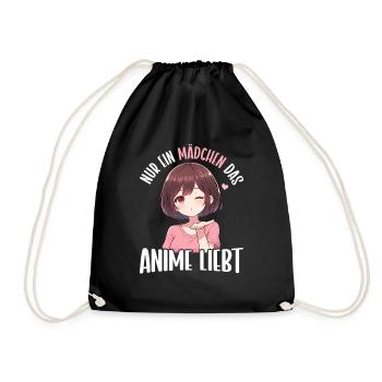 Juste une fille qui aime les mangas Kawaii animés - Sac de sport léger - noir - Devant