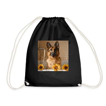 Deutscher Schäferhund - Turnbeutel - Schwarz - Vorne