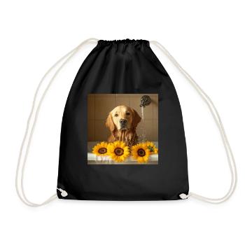 Golden Retriever - Turnbeutel - Schwarz - Vorne