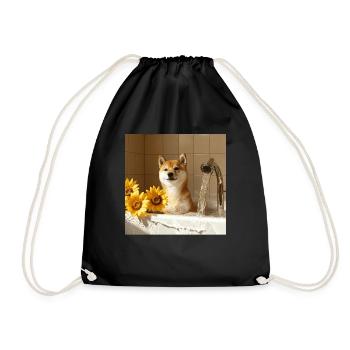 Shiba Inu - Turnbeutel - Schwarz - Vorne
