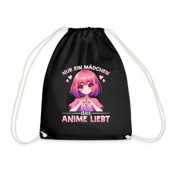 Juste une fille qui aime les mangas Kawaii animés - Sac de sport léger - noir - Devant