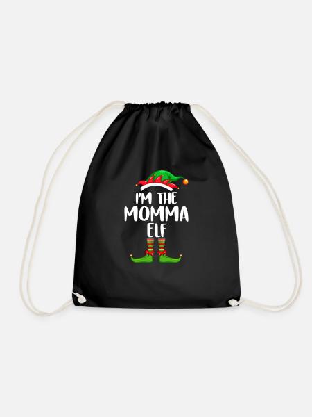 I'm The Momma Elf Shirt Matching Family Christmas - Turnbeutel - Schwarz