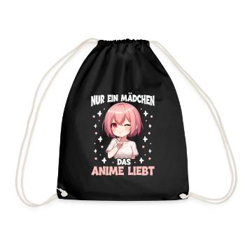 Juste une fille qui aime les mangas Kawaii animés - Sac de sport léger - noir - Devant