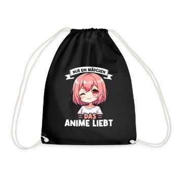 Juste une fille qui aime les mangas Kawaii animés - Sac de sport léger - noir - Devant