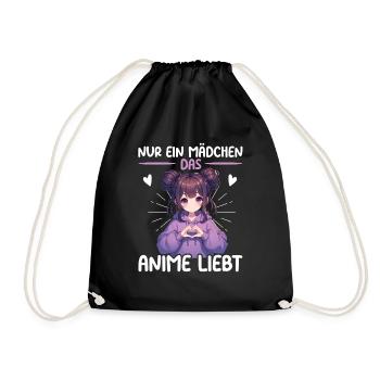 Juste une fille qui aime les mangas Kawaii animés - Sac de sport léger - noir - Devant