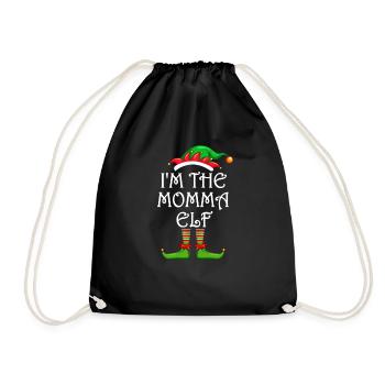 I'm The Momma Elf Shirt Matching Family Christmas - Turnbeutel - Schwarz - Vorne
