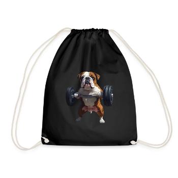 Bulldogge - Turnbeutel - Schwarz - Vorne