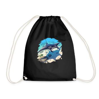 Raies manta Raies manta - Sac de sport léger - noir - Devant