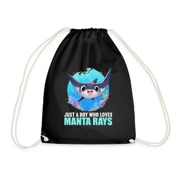 Raies manta Raies manta - Sac de sport léger - noir - Devant