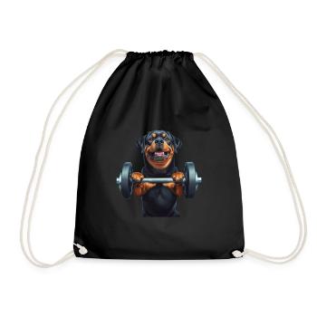Rottweiler - Turnbeutel - Schwarz - Vorne