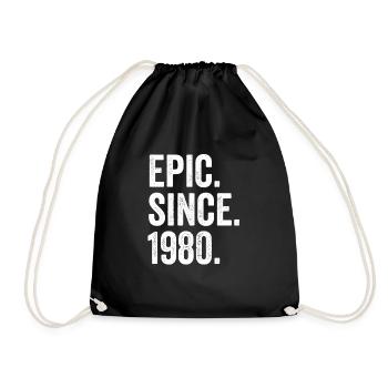 Epic Since 1980 Geburtsjahr Geburtstag - Turnbeutel - Schwarz - Vorne