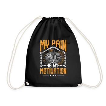 La douleur comme motivation Conception de fitness - Sac de sport léger - noir - Devant