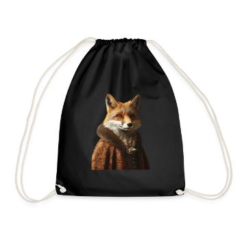 Fuchs - Turnbeutel - Schwarz - Vorne