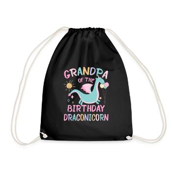 Papi De La Fille D’anniversaire Fête De Famille Dracon - Sac de sport léger - noir - Devant
