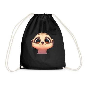 Meerkat Erdmännchen - Turnbeutel - Schwarz - Vorne