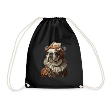 Bulldogge - Turnbeutel - Schwarz - Vorne