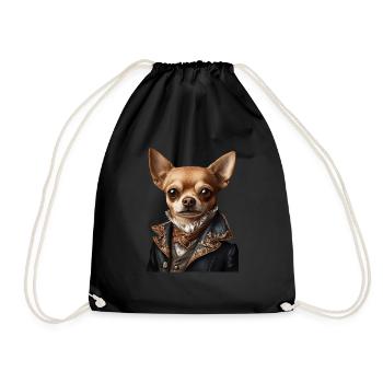 Chihuahua - Turnbeutel - Schwarz - Vorne
