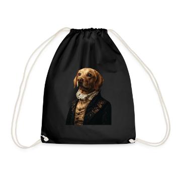 Labrador Retriever - Turnbeutel - Schwarz - Vorne