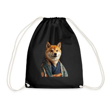 Shiba Inu - Turnbeutel - Schwarz - Vorne