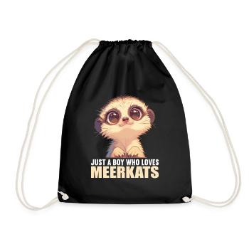 Meerkat Erdmännchen - Turnbeutel - Schwarz - Vorne