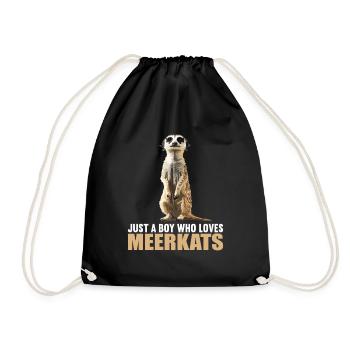 Meerkat Erdmännchen - Turnbeutel - Schwarz - Vorne