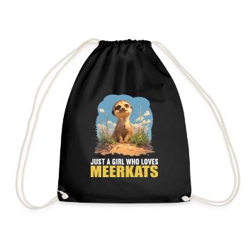 Meerkat Erdmännchen - Turnbeutel - Schwarz - Vorne