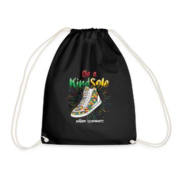 Be a Kind Soul Autism Awareness - Drawstring Bag - black - Front