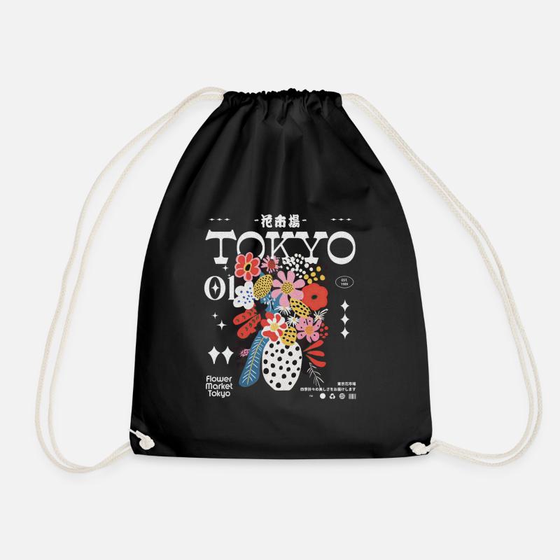 Marché aux fleurs de Tokyo - Sac de sport léger - noir