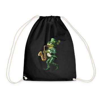 Frosch - Turnbeutel - Schwarz - Vorne
