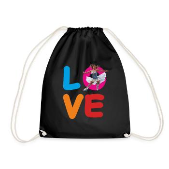 FIGURE SKATING LOVE - Drawstring Bag - black - Front