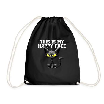 C’est mon visage heureux les chats - Sac de sport léger - noir - Devant