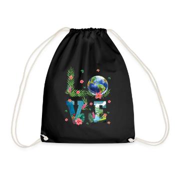 L’amour pour la nature du Jour de la Terre - Sac de sport léger - noir - Devant