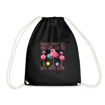 Friends Don't Let Friends Quilter Quilting - Drawstring Bag - black - Front