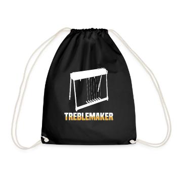Pedal Steel Guitarist String Instrument Mountain - Drawstring Bag - black - Front