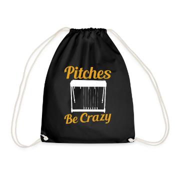 Pedal Steel Guitarist String Instrument Mountain - Drawstring Bag - black - Front
