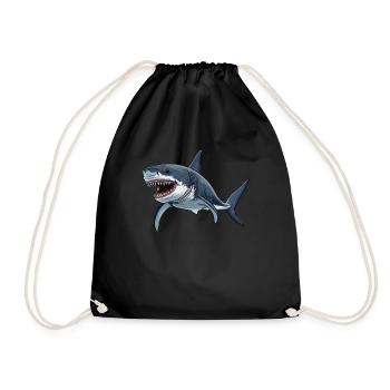 Great White Sharks Great White Shark - Drawstring Bag - black - Front