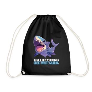 Grands requins blancs Grand requin blanc - Sac de sport léger - noir - Devant